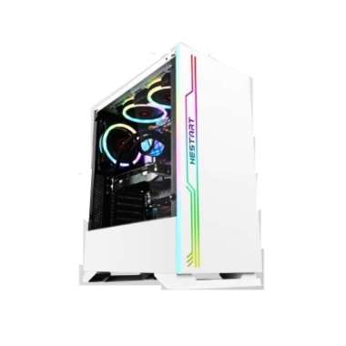 Casing Komputer PARADOX Gaming ASHURA White + 1 Fan RGB 12cm