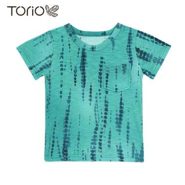 TORIO Basic T-Shirt Green Tie Dye - Baju Atasan Anak Laki-laki - Kaos Anak Laki-laki 2-3 tahun