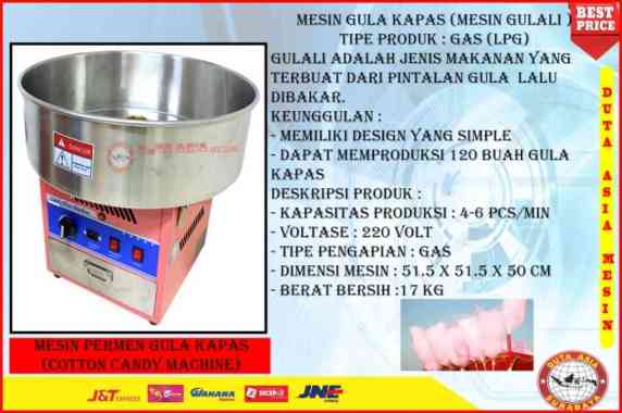 Mesin Gula Kapas (Mesin Gulali) Kota Surabaya Dengan Gas Multicolor
