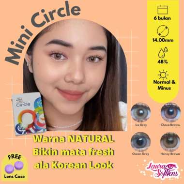 MINI CIRCLE Softlens by LIVING COLOR 14mm - Honey Choco Brown Grey Ocean Ice - Softlens Diameter Nor