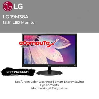 MONITOR LED LG 19M38A B 19" / 18.5 INCH VGA PC KOMPUTER - GARANSI RESMI