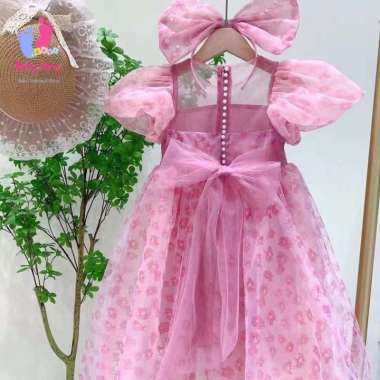 Dress Pesta Anak Permpuan Gaun Pita Party Anak Perempuan Kado Ulang Tahun Anak Perempuan Size 90-140