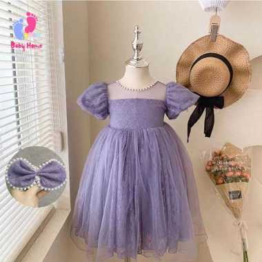 Dress Pesta Anak Permpuan Gaun Pita Party Anak Perempuan Kado Ulang Tahun Anak Perempuan Size 90-140