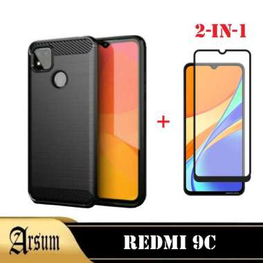 PROMO Case XIAOMI REDMI 9c Carbon Ipaky terbuat dari Policarbonat Paket 2IN1 2IN1 REDMI 9C