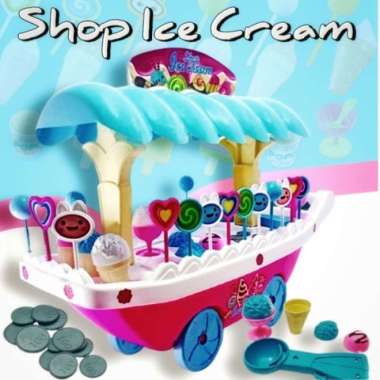 mainan anak gerobak troli es krim stoller jumbo ice cream cart fi 512 Multicolor
