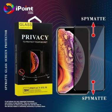 TEMPERED GLASS PRIVACY MATTE / ANTI FINGER IPHONE 9D PREMIUM QUALITY IPHONE 12