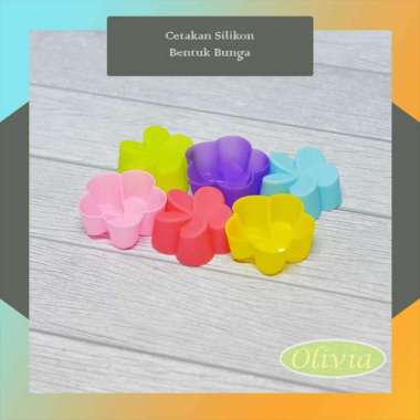 Cetakan Jelly / Agar-agar Silikon Bentuk Bunga 2