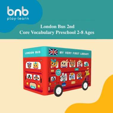 saalin my first word library london bus flash cards mainan edukasi Multicolor