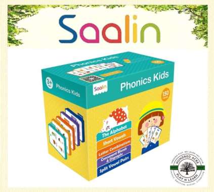 saalin phonics kids - 150 words flash cards [mainan edukasi anak] Multicolor