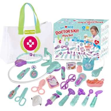drpl01 mainan dokter dokteran anak komplit set tas kado bayi Multicolor