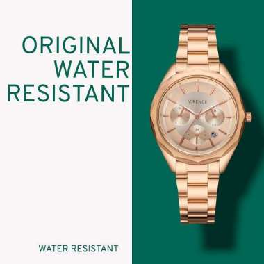JAM TANGAN WANITA ORIGINAL VIRENCE V3003 STAINLESS 3,7CM TANGGAL AKTIF CHRONO VARIASI INCLUDE BOX VI