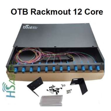 HSAirPo OTB1012 Rackmount OTB 12 Core Fiber Optik Full Set Termasuk Pigtail