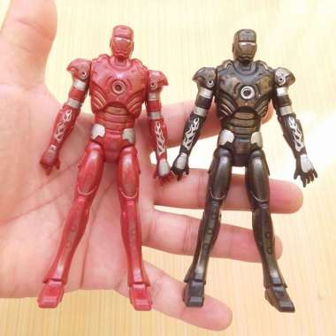 Paket 2 Mainan / Pajangan Patung Action Figure Ironman Toys Bekas