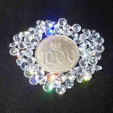 Batu Permata Cubic Zirconia / Zircon AAA 5mm 25 Gram