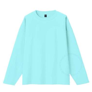 Ellipsesinc - Kaos Oversize Wanita Lengan Panjang Polos - Navy Tosca