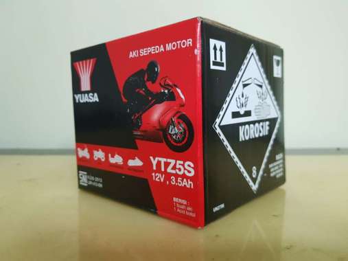 Aki Motor Honda Beat Fi Ytz5S Yuasa Accu Kering Original