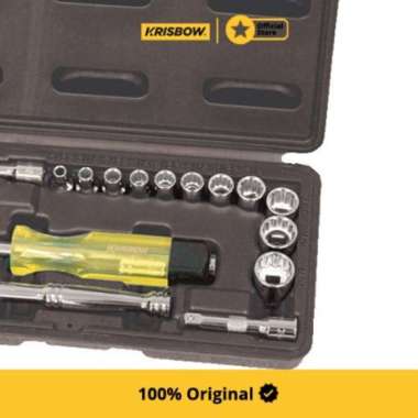 Krisbow Kunci Sok Socket Set Sq 1/4 4-14 (18)