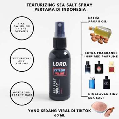 Lord Hair Spray Rambut Mist Texturizing Sea Salt Spray Haircare Pria BACCARAT ROUGE