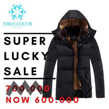 IMPORT MOLLAD Coat Parka Collar Man Jaket Bulu Pria Musim Dingin Coat Down Parka Winter XXL