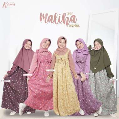 GAMIS MALIHA SET HIJAB SYARI ANAK DAN REMAJA USIA 2-14 TAHUN Multicolor
