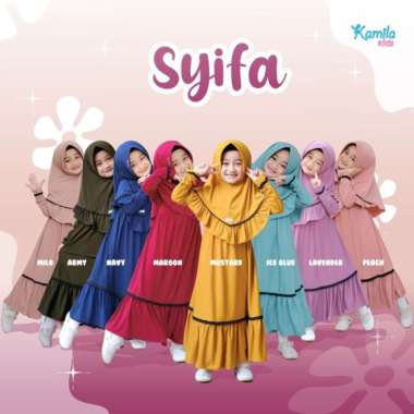Gamis Set SYIFA original by Kamila Kids Multicolor