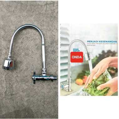 Onda Kran Tembok Angsa Fleksibel Wastafel Bak Cuci Piring Dapur