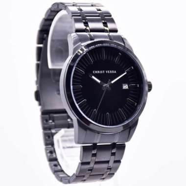 Christ Verra CV 10636 - Jam Tangan Couple Christ Verra Stainless Steel Original CV 10636G-16 BLK