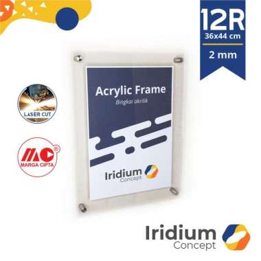 Frame Akrilik 12R 2mm / bingkai foto dinding figura acrylic custom