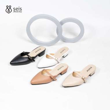 SEIS Viva Sandal Mules Wanita Heels 3 cm 37 white