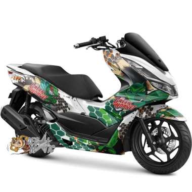 Stiker Decal Full Body Motor Honda PCX 150 PCX160 Green Hornet PCX 150 Putih