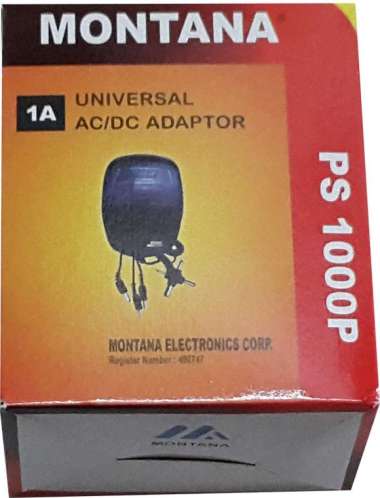 Adaptor 1A Montana 1.5V,3V,4.5V,6V,7.5V,9V & 12V ( Multi Output Dc ) Multicolor