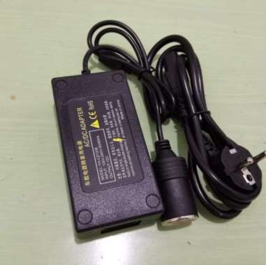 Dc To Ac Adaptor Converter Pompa Ban Mobil Ke Colokan Listrik Rumah 5A Multicolor