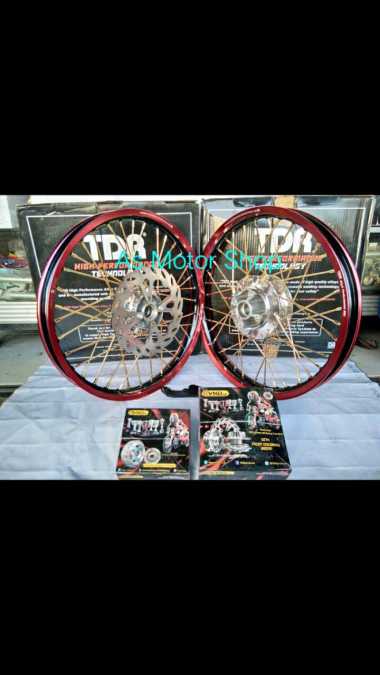 sepaket velg Tdr 140 x17 tromol set vnd original piringan satria fu150 Multicolor