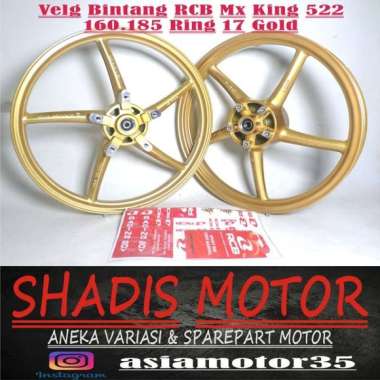 Velg Bintang RCB 522 Motor Mx King Warna Gold Ukuran 160/185 Ring 17 Multicolor