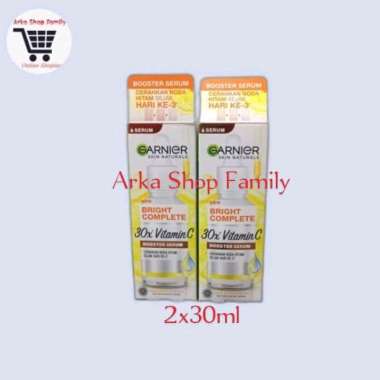 GARNIER Bright Complete 30x Vitamin C Booster Serum 2 x 30ml - Paket Isi 2