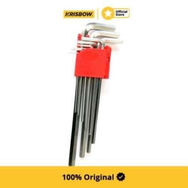 Krisbow Set Kunci L Hex Key 1.5-10Mm 9 Pcs Lrfhk10