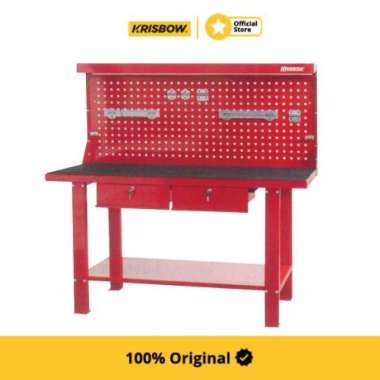 Krisbow Work Bench Meja Workshop 150X64X156 Cm - Merah
