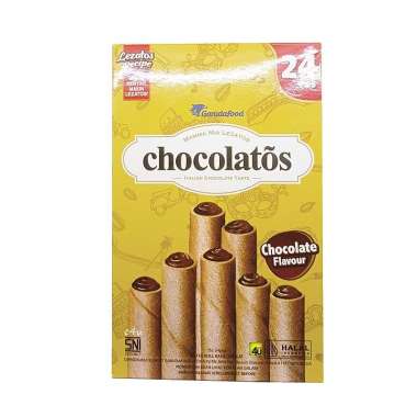 Chocolatos - LONG Wafer Roll - Isi 24 pcs CHOCOLATE