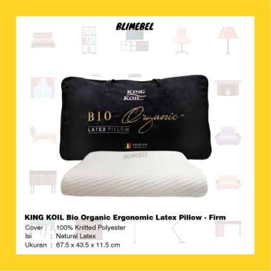 King Koil Bio-Organic Ergonomic Latex Pillow - Firm +Packing Kempes