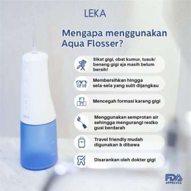 Leka Oc556 Aqua Flosser - Portable Oral Dental Water Irrigator