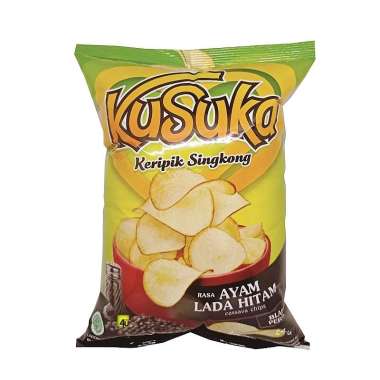 Kusuka - Keripik Singkong - 60 gr BLACK PEPPER