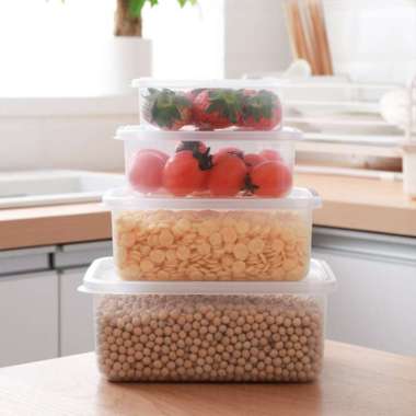 Container Makanan Set 4in1 Food Storage Box Set 4 in 1 Toples Premium / Tempat Penyimpanan Makanan S