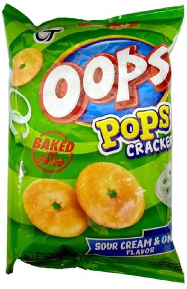 CRACKERS OOPS SOUR CREAM & ONION 80GR