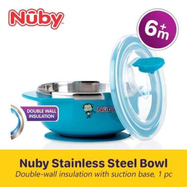 Nuby Stainless Steel Bowl 250ml Blue