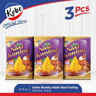 BUMBU RACIK ORIGINAL KOBE NASI KUNING 3X15GR PLASTIK
