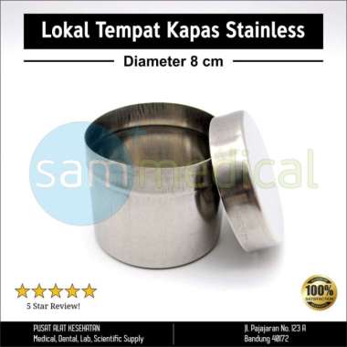 Lokal Tempat Kapas Stainless / Dressing Jar Diameter 8cm Diameter 8cm
