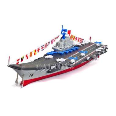 Miniatur Kapal Induk Diecast Liaoning 30 Cm 1:1000 Multicolor