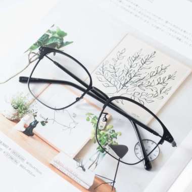 Frame Kacamata -Pria/Wanita -Square Vintage F1924 Black - Minus by ZK