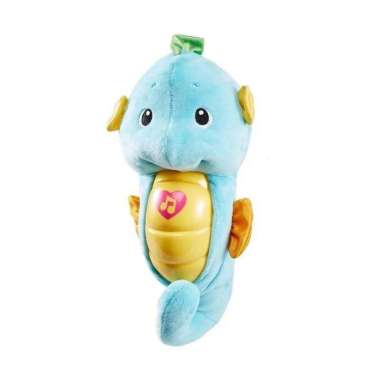 Fisher Price Soothe and Glow Seahorse Mainan Boneka bayi Blue