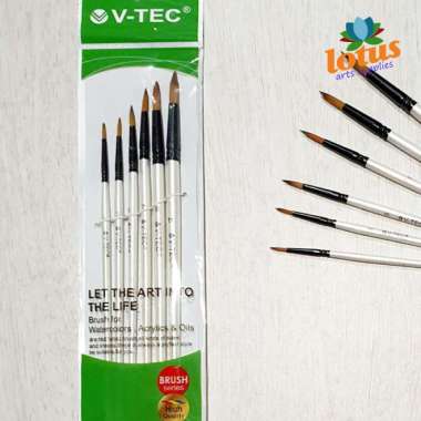 V-Tec Round Brush 0018H Set 6 Multicolor